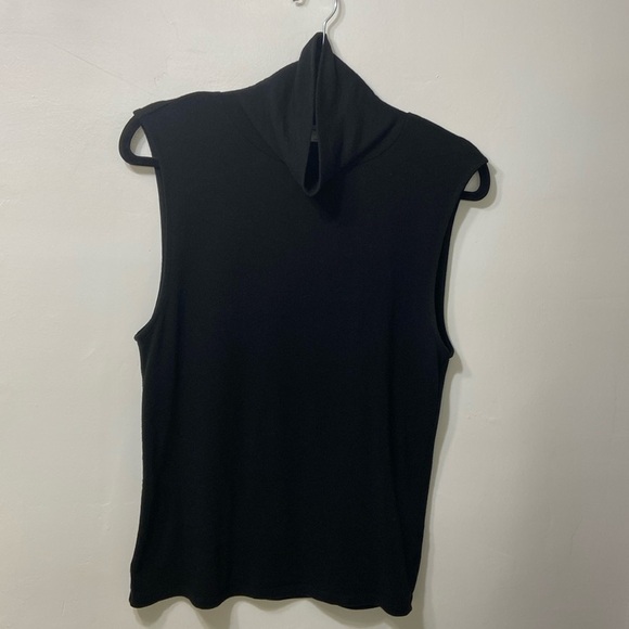 Vince, Women’s Black,Turtleneck, Armhole T-Shirt.Size-Large - Picture 1 of 10